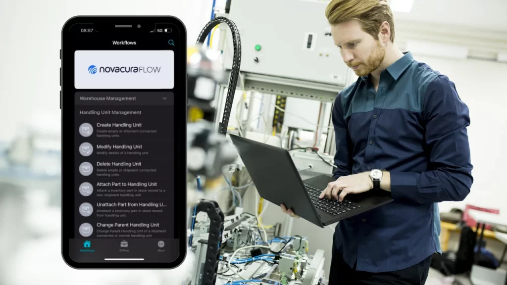 Essential Skills for Distribution Sales Success: A Comprehensive Guide 2 Distribution sales manager reviewing product features in a warehouse environment