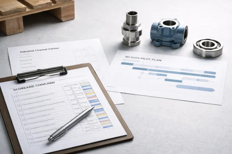 90-day pilot plan for recruiting distributors and sales agents for industrial products.